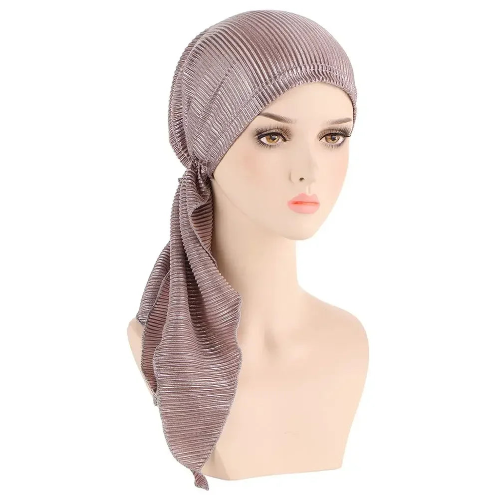 Women's Printed Stretch Turban Hat – Knit Bonnet Underscarf Turban Bonnet Hat Richie's Khaki--