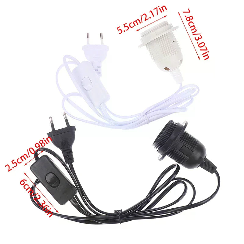 E27 Hanging Pendant Lamp Base 220V EU Plug 180cm Cord Pendant Lamp Base Richie's