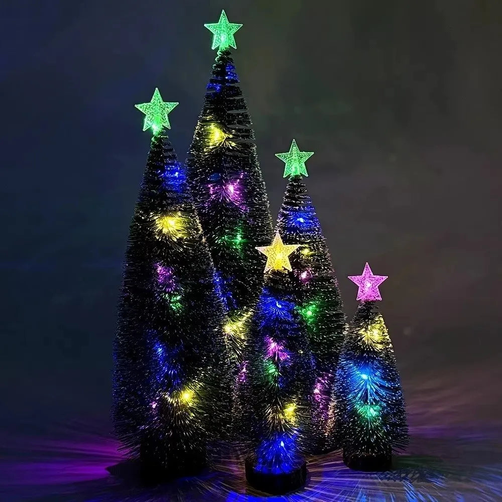 Mini Cedar Needle Christmas Tree – Glowing Plastic Xmas Décor Mini Christmas Tree Richie's 37cm