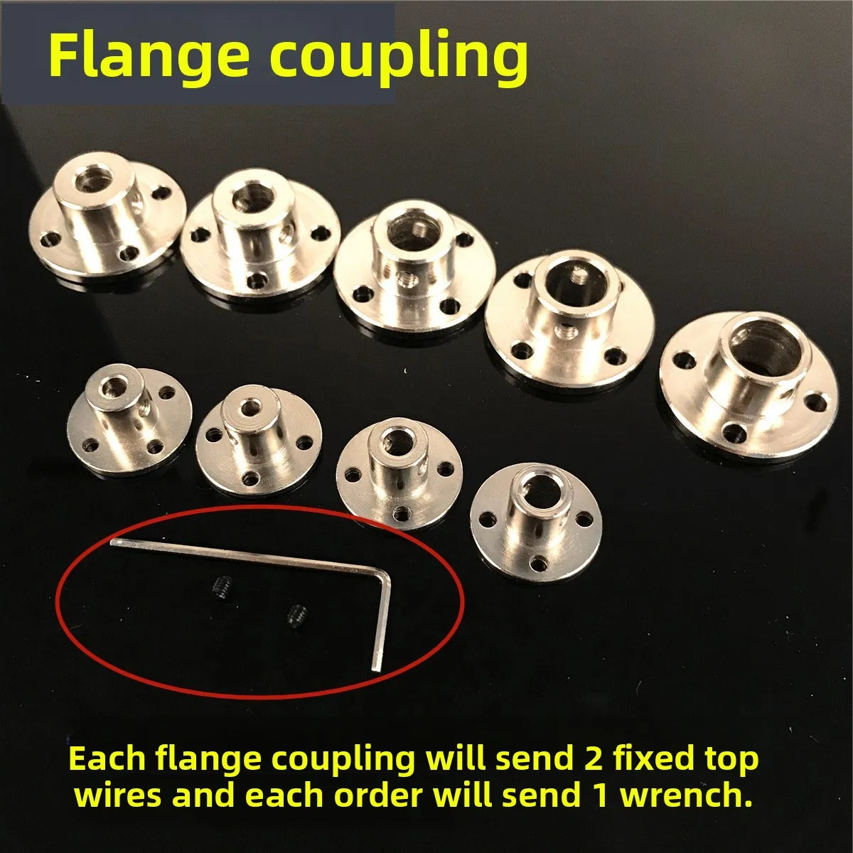 Rigid Flange Coupling 2–14mm Steel Shaft Coupler | KANDE Shaft Flange Coupling Richie's