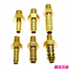 Brass Barb Hose Fittings Male Metric M5 M6 M8 Thread Connector Brass Pipe Fitting Richie's