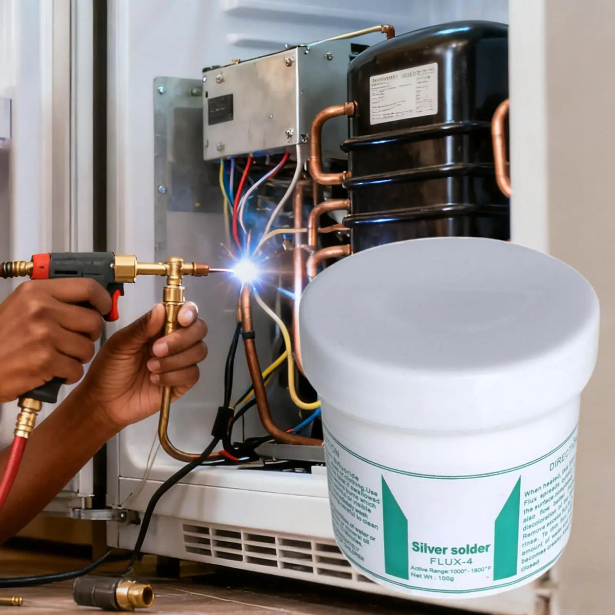 Soldering Flux 100g Silver Copper Welding Powder | HVAC & Fridge Soldering Flux Powder Richie's