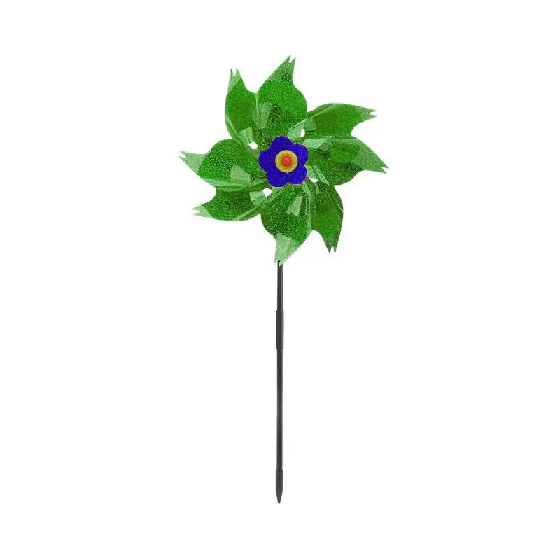 Reflective Bird Repeller Pinwheel Windmill Spinner Garden Decor Bird Deterrent Spinner Richie's green