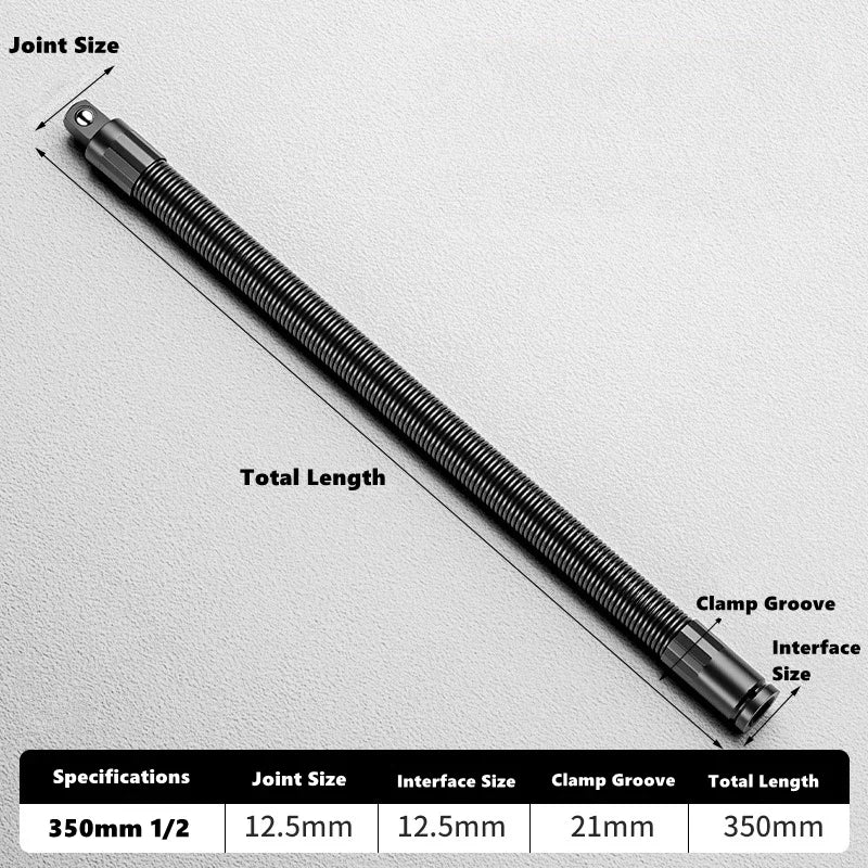 1/2" Drive Flexible Socket Extension Bar & Ratchet Wrench Rod Socket Extension Bar Richie's 350MM