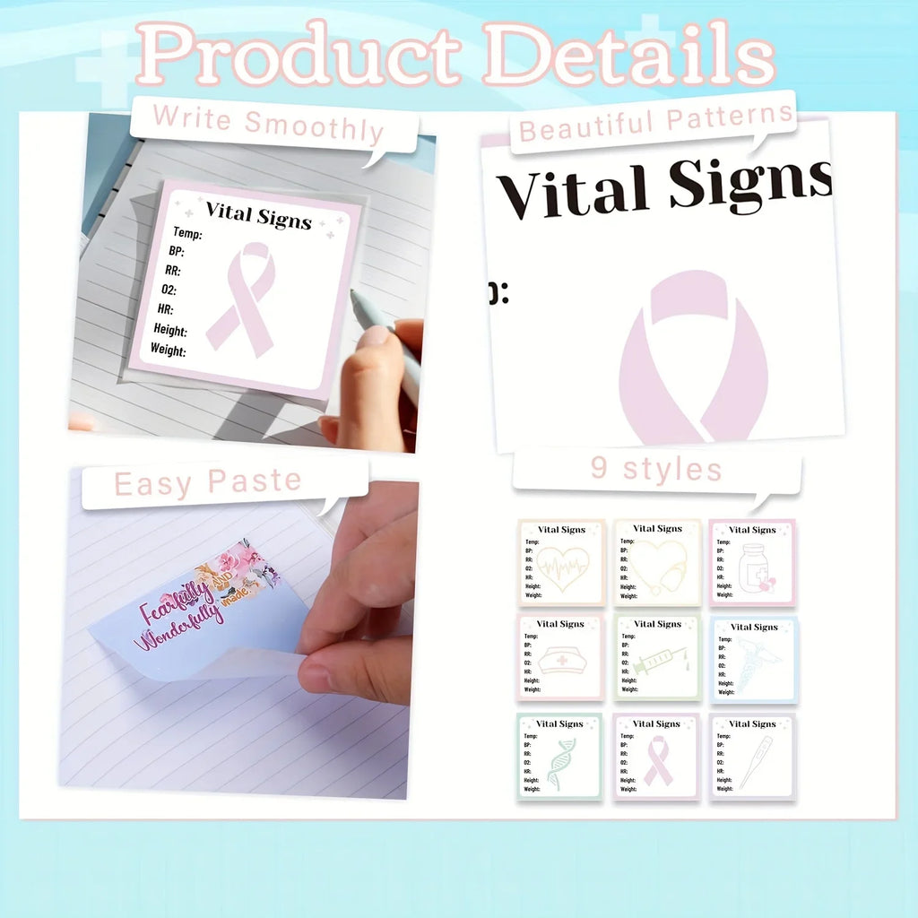Vital Signs Sticky Notes – Medical Charting Notepad Pads Medical Charting Notepad Richie's
