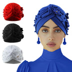 Floral Turban Hijab Hat – Elastic African Head Wrap for Women Turban Hijab Hat Richie's