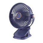 720° USB Clip-On Fan with Night Light | 5-Speed Portable USB Clip-On Fan Richie's Blue USB Type-C