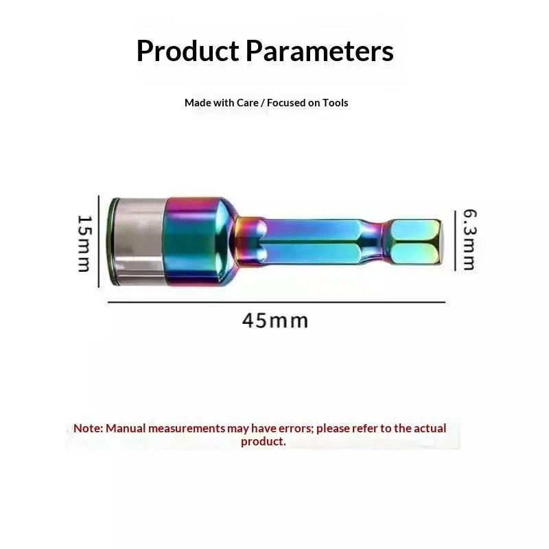 8mm Non-Magnetic Impact Socket CR-Mo Steel 1/4" Hex – 2pc Set Impact Socket Adapter Richie's
