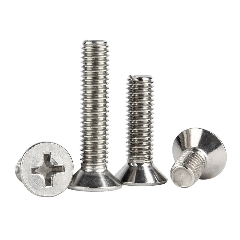 304 Stainless Steel UNC Countersunk Phillips Screws | 4 Sizes Machine Screws Richie's