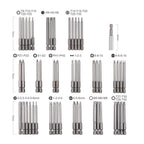50pc 75mm Extra Long Screwdriver Bit Set – Torx Hex Phillips Square Screwdriver Bit Set Richie's