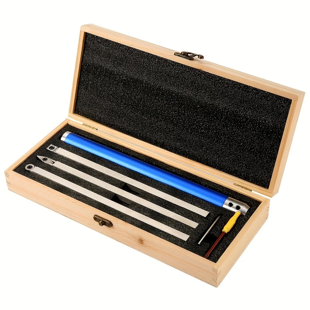 Carbide Tip Wood Lathe Turning Tool Kit with Inserts & Case Lathe Turning Tool Kit Richie's 4 In 1 Wooden box