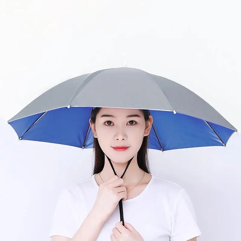 Hands-Free Head Umbrella Hat – Foldable UV & Rain Shield Head Umbrella Hat Richie's A5