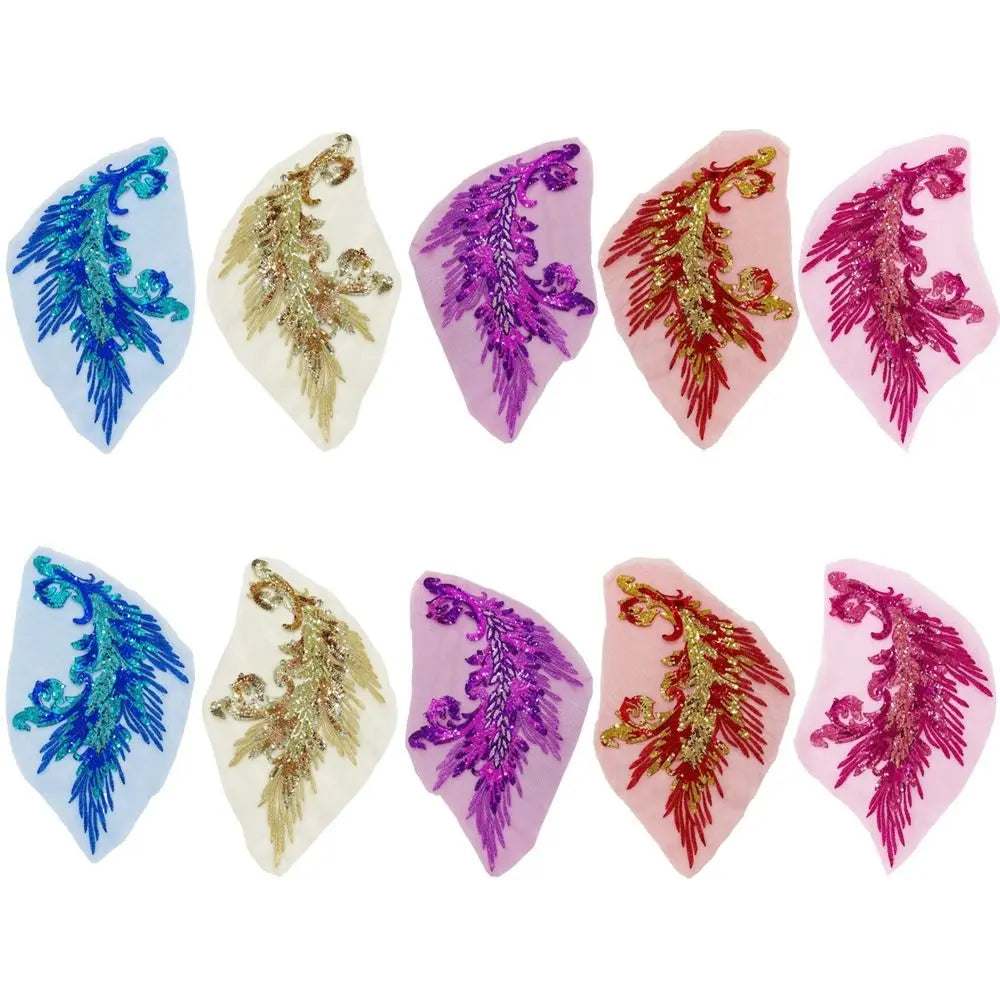 Phoenix Feather Sequined Embroidery Patch – DIY Iron-On Craft Embroidery Patch Richie's