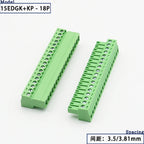 15EDGK PCB Screw Terminal Block 2–24 Pin Plug-In Connector Set PCB Terminal Block Richie's 18P 3.81MM 1 Set