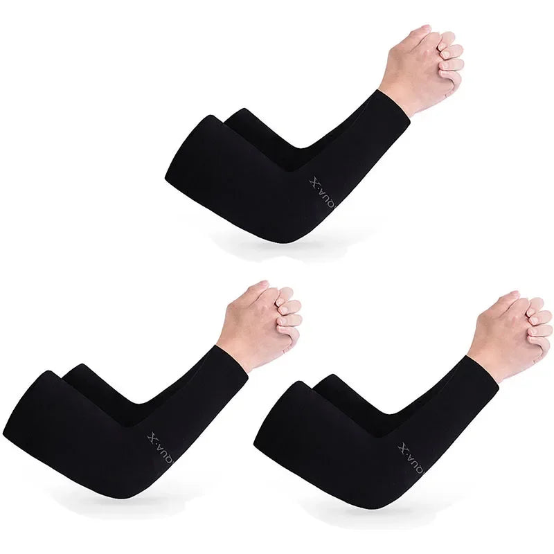 10 Pairs UV Arm Sleeves – Breathable Sun Protection for Outdoors UV Arm Sleeves Richie's Black 10 Paris One Size