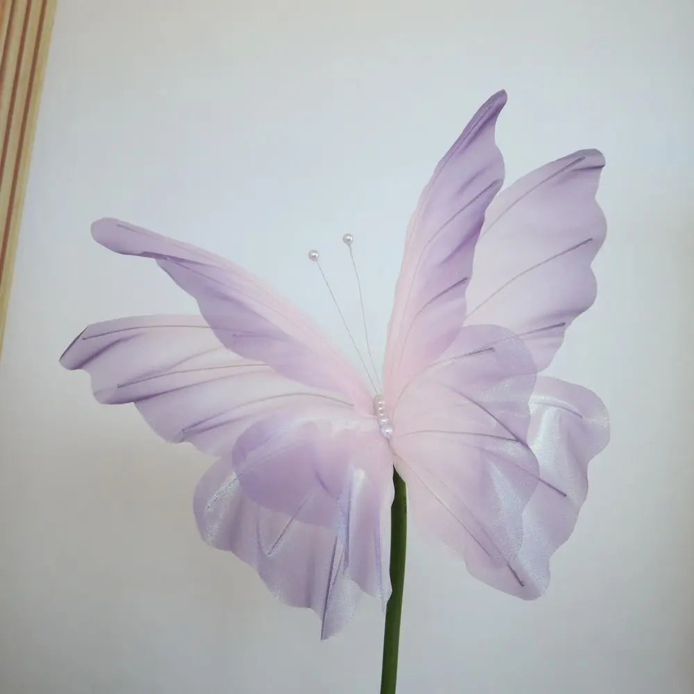 50cm Giant 3D Silk Gauze Artificial Butterfly Wedding Decor Party Decoration Prop Richie's purple-style2