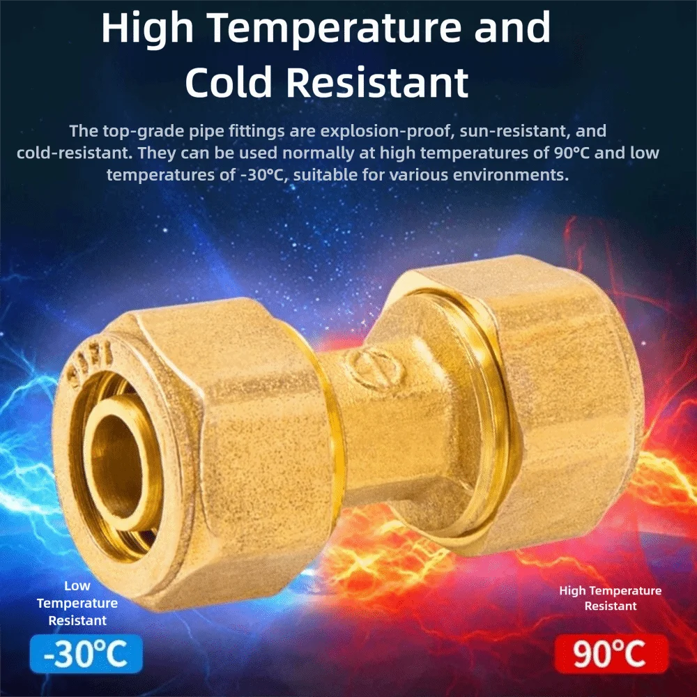 Brass Pipe Fitting 2/3 Way Male Female Thread Solar Heater Brass Pipe Fitting Richie's