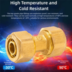 Brass Pipe Fitting 2/3 Way Male Female Thread Solar Heater Brass Pipe Fitting Richie's