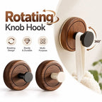 Walnut Wood Suction Cup Hook – No-Drill Rotating Towel Hook Suction Cup Hook Richie's