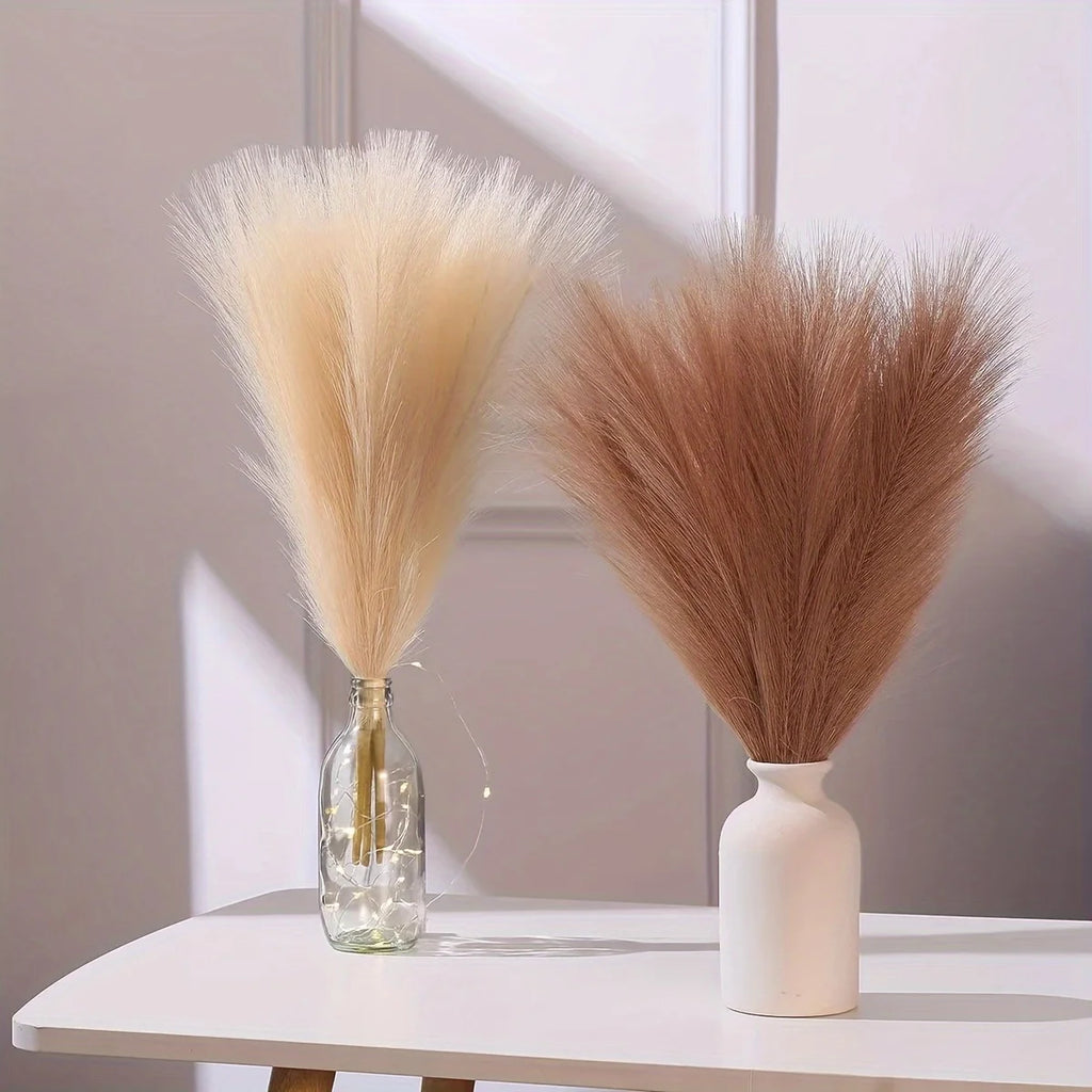 10pcs Faux Reed Grass Feather Stems – Artificial Home Décor Artificial Flower Stems Richie's