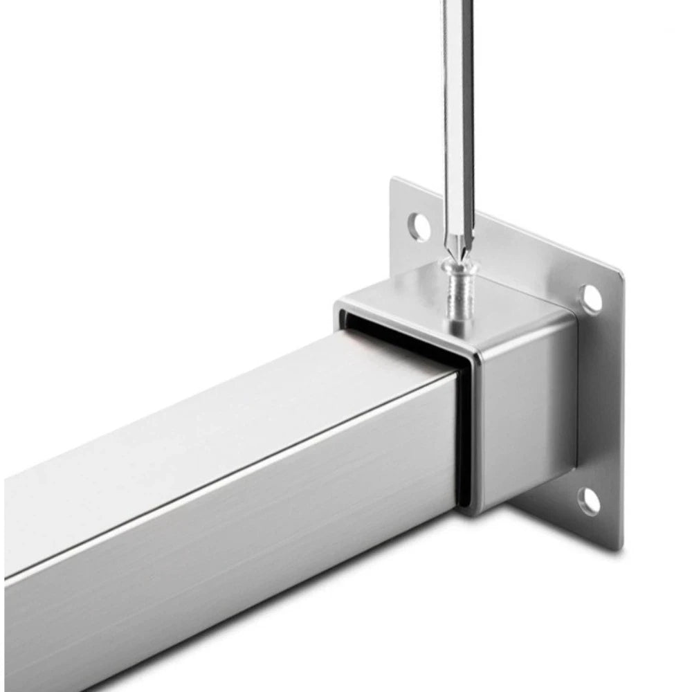 Stainless Steel Square Tube Connector Flange Base 20–40mm Tube Connector Fitting Richie's