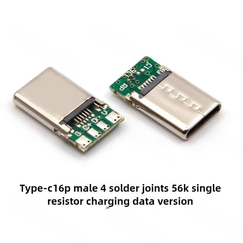 USB C Male Connector Type-C 3.1 16P/24P PCB Solder Plug 5/10PCS USB C Connector Richie's B 16P-4-1 10PCS
