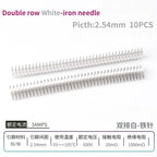10PCS Color Gilded Pin Headers 2.54mm Single & Double Row Set PCB Pin Headers Richie's White Iron2 10PCS