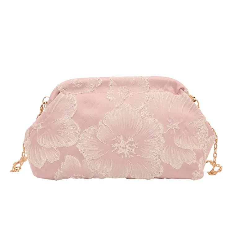 Retro Chinese Cheongsam Shoulder Bag | Chain Wristlet Women Shoulder Bag Richie's Pink