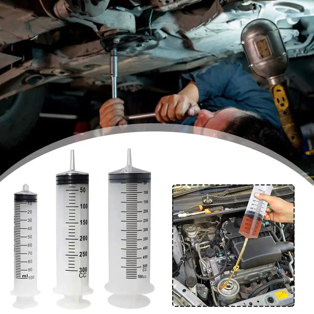 Oil Pump Syringe 100/300/550ml with 1m Hose | Fluid Transfer Oil Transfer Syringe Richie's