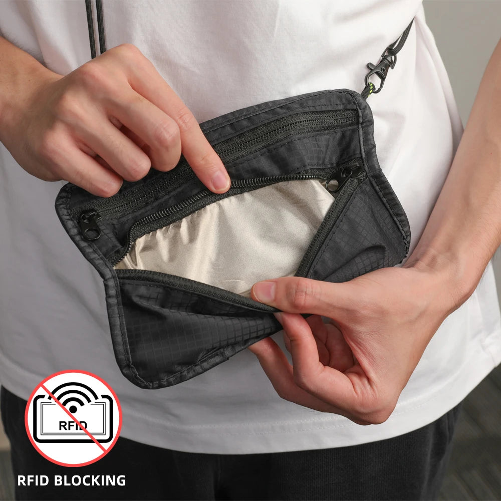 RFID Blocking Neck Wallet – Family Passport Holder Organizer Travel Passport Wallet Richie's