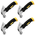 4-Pack 8 Oz Compact Stubby Claw Hammer Set | Mini Grip Stubby Claw Hammer Richie's 4PCS