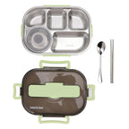 304 Stainless Steel 5-Compartment Lunch Box 2000ml | Travel Stainless Steel Lunch Box Richie's