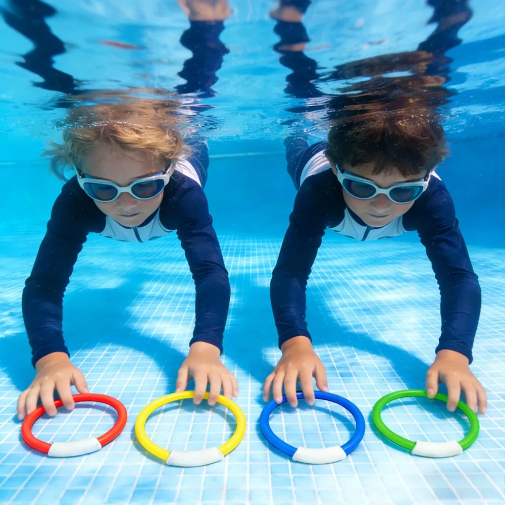 3-Piece Diving Ring Toss Set – Floating Pool Water Game Toys Pool Water Toy Set Richie's