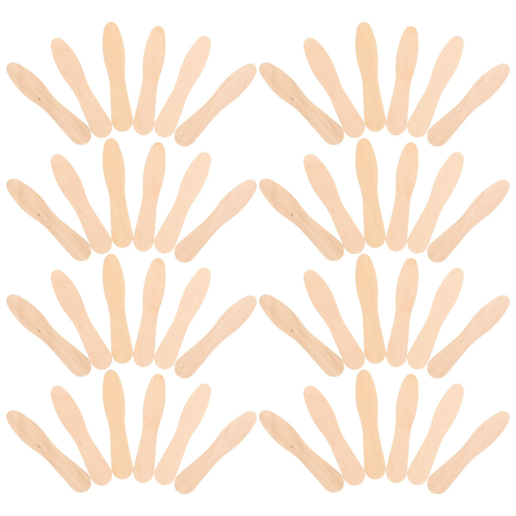 100 Natural Wooden Ice Cream Tasting Spoons – Eco-Friendly Wooden Tasting Spoons Richie's