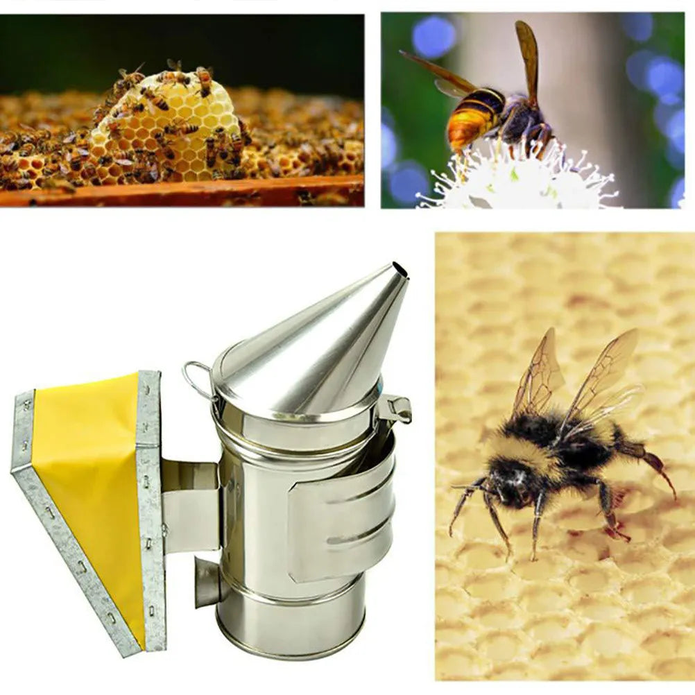 Stainless Steel Bee Hive Smoker with Heat Shield & Nozzle Bee Hive Smoker Richie's
