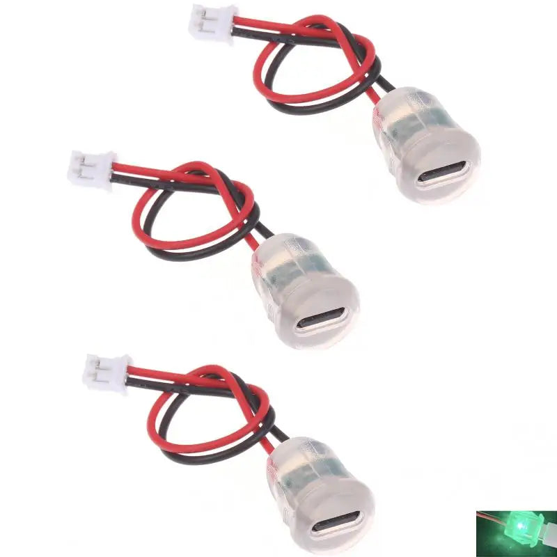 Type-C Female Socket Connector Waterproof LED 3A 5V Fast Charge USB-C Socket Connector Richie's A2 3Pcs