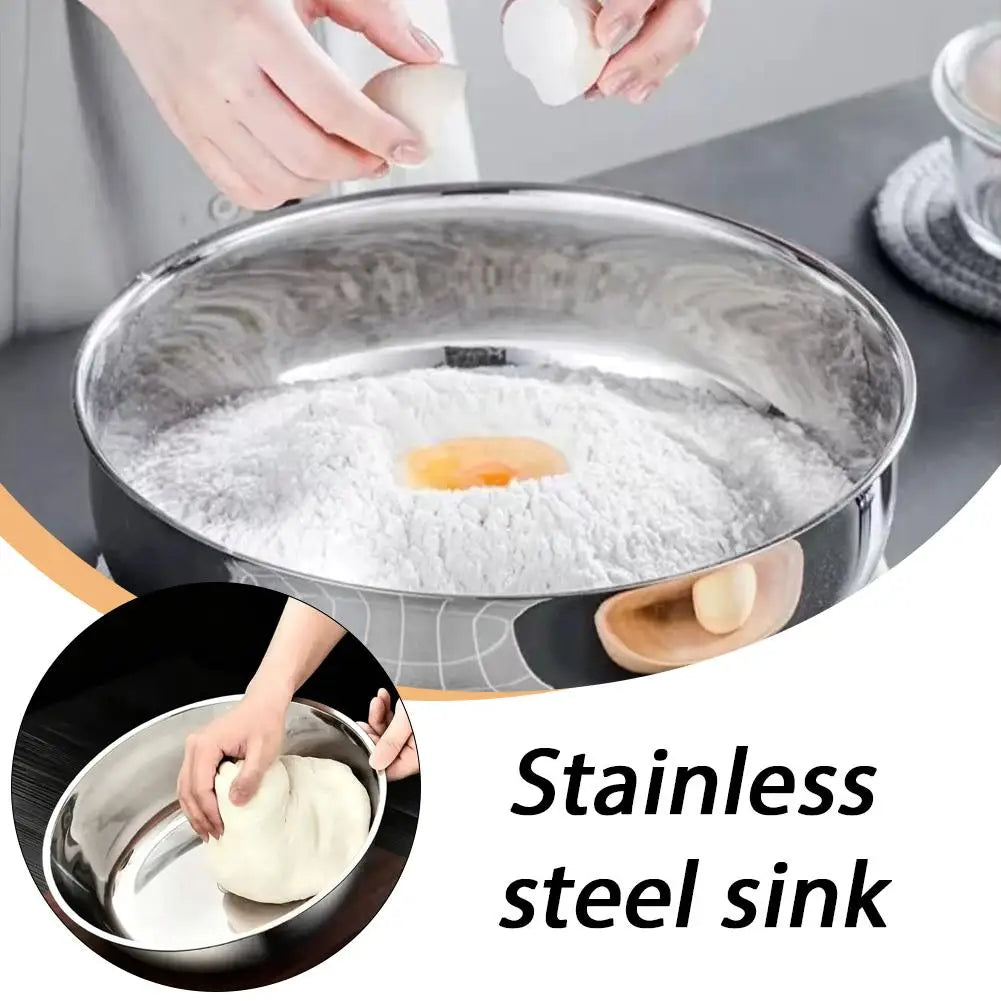 Large Stainless Steel Mixing Bowl – Non-Slip Salad & Baking Stainless Steel Mixing Bowl Richie's