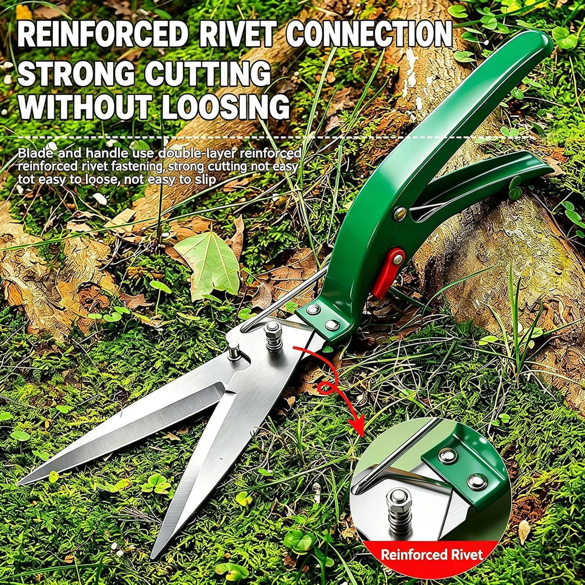 Compact Garden Grass Shears – Manganese Steel Curved Handle Garden Grass Shears Richie's