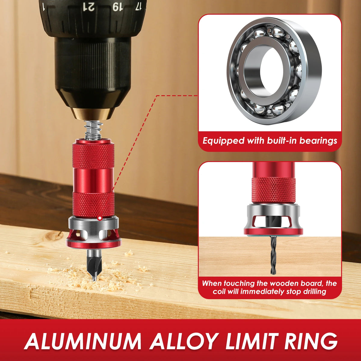 Toorise 5-Pc Countersink Drill Set – Tool-Free Depth Adjust Countersink Drill Set Richie's