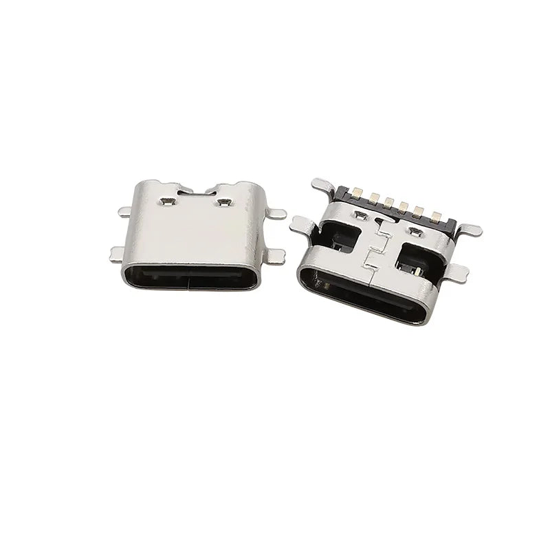 USB Type-C 6-Pin Female SMD Socket Connector 10/20 Pack USB Connector Socket Richie's