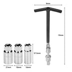 4-Piece Spark Plug Socket Wrench Set 16mm 18mm 21mm Chrome Spark Plug Socket Set Richie's