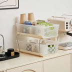 Stackable Storage Basket with Drawer – Desktop Organizer Stackable Storage Organizer Richie's