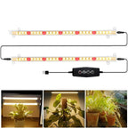 Full Spectrum LED Grow Light Bar – 5V Dimmable Indoor Plant Lamp LED Grow Light Richie's 2Heads 3000K USB No plug