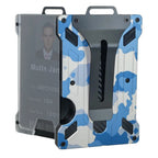 Aluminum Alloy RFID Blocking ID Badge Holder with Back Clip ID Badge Holder Richie's Blue Camo