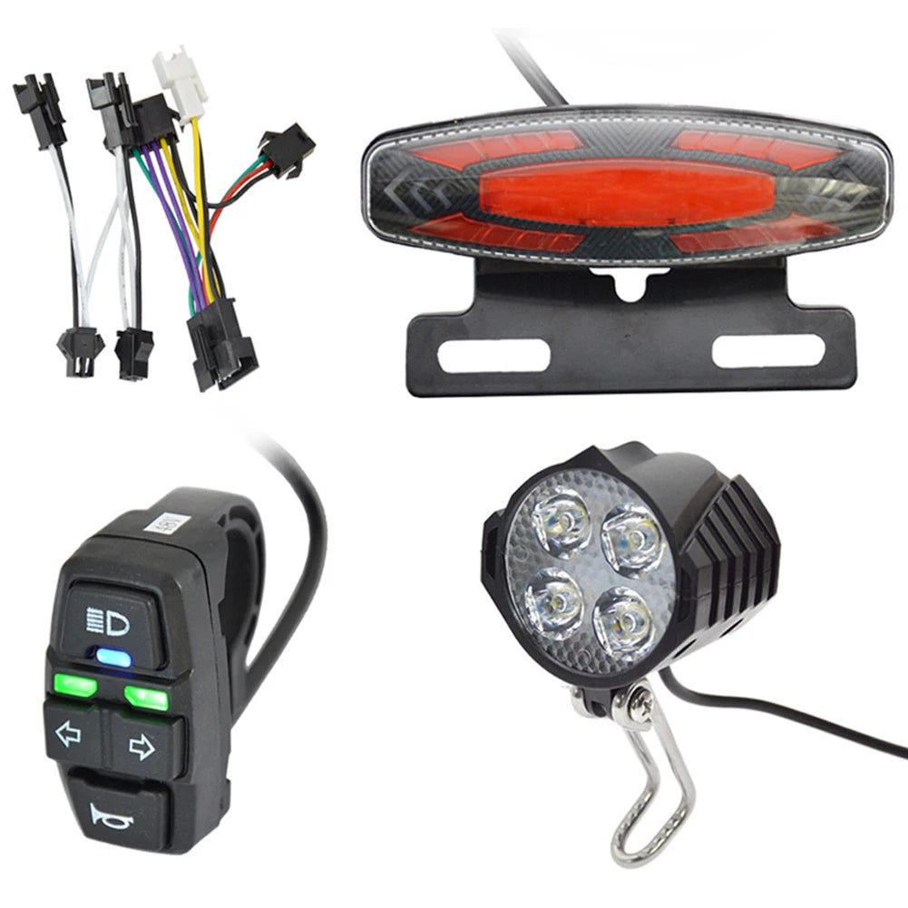 APWIKOGER 24-48V Ebike LED Front & Rear Light Set with Switch Ebike Light Set Richie's 1 Set