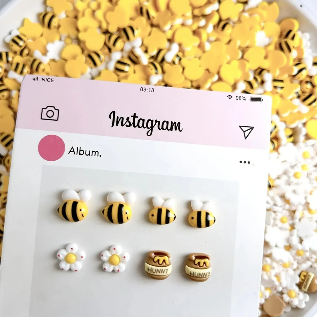 Honey Jar Resin Charms 20/60pcs – Bee DIY Nail & Jewelry Art Resin Craft Charms Richie's