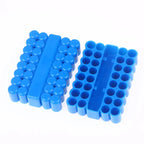 Screwdriver Bit Holder Case 10/22/32 Holes – 1/4" Hex Shank Bit Holder Case Richie's 32 hole Blue 2pcs