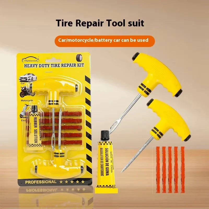 Tire Puncture Repair Kit – Plug Patch Tool Set with Glue Tire Repair Kit Richie's