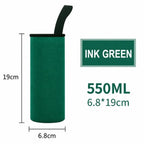 Neoprene Water Bottle Sleeve with Handle – 420/550ml Bottle Sleeve Richie's Ink Green 550ml