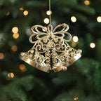 Gold Angel & Snowflake Christmas Tree Hanging Ornaments Christmas Ornaments Richie's xmas bell